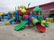 На фото Игровой комплекс PS-164 - 8 из раздела Пластиковые детские площадки сайта производителя в Санкт-Петербурге - Dgorodki.ru