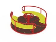 На фото ИО 7.051 Карусель с рулём - 1 из раздела Карусели сайта производителя в Санкт-Петербурге - Dgorodki.ru