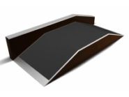На фото СП-45 Средний Фанбокс с прямой/наклонной гранью (funbox flat edge) - 1 из раздела Оборудование для скейтпарков сайта производителя в Санкт-Петербурге - Dgorodki.ru