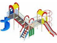 На фото Игровой комплекс ПДИ 2.22 - 1 из раздела Игровые комплексы 3-12 лет сайта производителя в Санкт-Петербурге - Dgorodki.ru