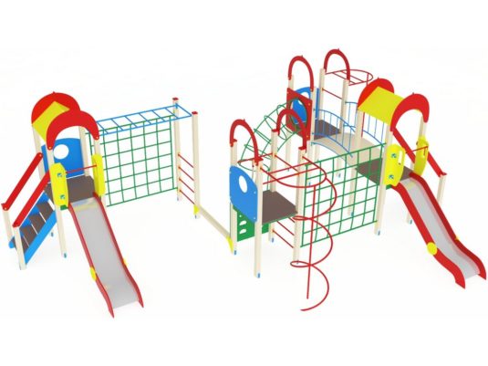 На фото Игровой комплекс ПДИ 2.26 из раздела Игровые комплексы 3-12 лет сайта производителя в Санкт-Петербурге - Dgorodki.ru