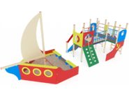 На фото Игровой комплекс Корабль ПДИ 2.50 - 1 из раздела Игровые комплексы 3-12 лет сайта производителя в Санкт-Петербурге - Dgorodki.ru