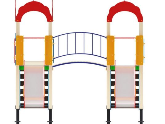 На фото Игровой комплекс ПДИ 2.231 из раздела Игровые комплексы 3-12 лет сайта производителя в Санкт-Петербурге - Dgorodki.ru