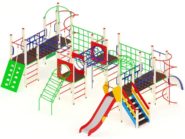 На фото Игровой комплекс ПДИ 2.33 - 1 из раздела Игровые комплексы 3-12 лет сайта производителя в Санкт-Петербурге - Dgorodki.ru