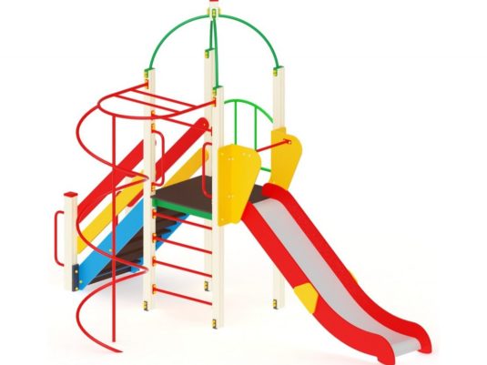 На фото Игровой комплекс ПДИ 2.37 из раздела Игровые комплексы 3-12 лет сайта производителя в Санкт-Петербурге - Dgorodki.ru