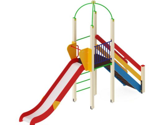 На фото Игровой комплекс ПДИ 2.381 из раздела Игровые комплексы 3-12 лет сайта производителя в Санкт-Петербурге - Dgorodki.ru