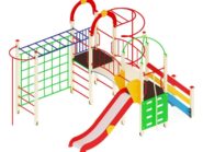 На фото Игровой комплекс ПДИ 2.40 - 1 из раздела Игровые комплексы 3-12 лет сайта производителя в Санкт-Петербурге - Dgorodki.ru