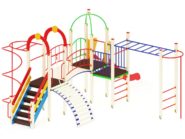 На фото Игровой комплекс ПДИ 2.41 - 1 из раздела Игровые комплексы 3-12 лет сайта производителя в Санкт-Петербурге - Dgorodki.ru