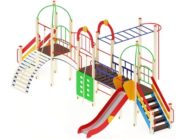 На фото Игровой комплекс ПДИ 2.42 - 1 из раздела Игровые комплексы 3-12 лет сайта производителя в Санкт-Петербурге - Dgorodki.ru
