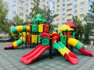 На фото Игровой комплекс PS-164 - 10 из раздела Пластиковые детские площадки сайта производителя в Санкт-Петербурге - Dgorodki.ru