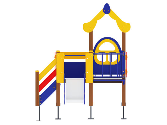 На фото Игровой комплекс ПДИ 1.28 из раздела Игровые комплексы 2-7 лет сайта производителя в Санкт-Петербурге - Dgorodki.ru
