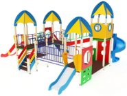 На фото ПДИ 2.55 Космос - 1 из раздела Игровые комплексы 3-12 лет сайта производителя в Санкт-Петербурге - Dgorodki.ru