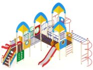 На фото ПДИ 2.59 Космос - 1 из раздела Игровые комплексы 3-12 лет сайта производителя в Санкт-Петербурге - Dgorodki.ru