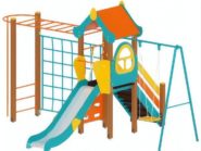 На фото Игровой комплекс ПДИ 2.73 - 2 из раздела Игровые комплексы 3-12 лет сайта производителя в Санкт-Петербурге - Dgorodki.ru