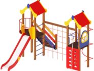 На фото Игровой комплекс ПДИ 2.761 - 1 из раздела Игровые комплексы 3-12 лет сайта производителя в Санкт-Петербурге - Dgorodki.ru