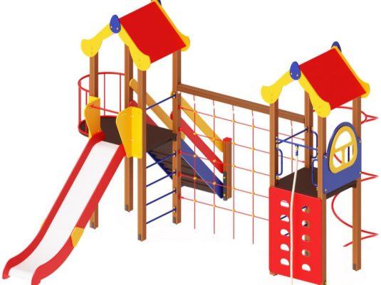 На фото Игровой комплекс ПДИ 2.761 из раздела Игровые комплексы 3-12 лет сайта производителя в Санкт-Петербурге - Dgorodki.ru