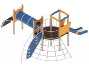На фото Игровой комплекс ПДИ 2.80 - 1 из раздела Игровые комплексы 3-12 лет сайта производителя в Санкт-Петербурге - Dgorodki.ru