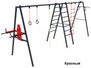 На фото СК 6.317 Спортивный комплекс - 2 из раздела Спортивное оборудование сайта производителя в Санкт-Петербурге - Dgorodki.ru