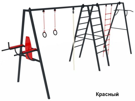 На фото СК 6.317 Спортивный комплекс из раздела Спортивное оборудование сайта производителя в Санкт-Петербурге - Dgorodki.ru
